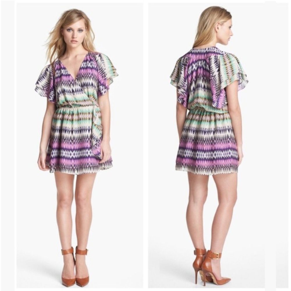 Parker Flora Silk Wrap Dress